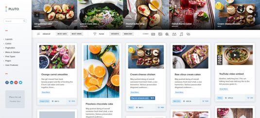 Pluto Clean Personal WordPress Masonry Blog Theme
