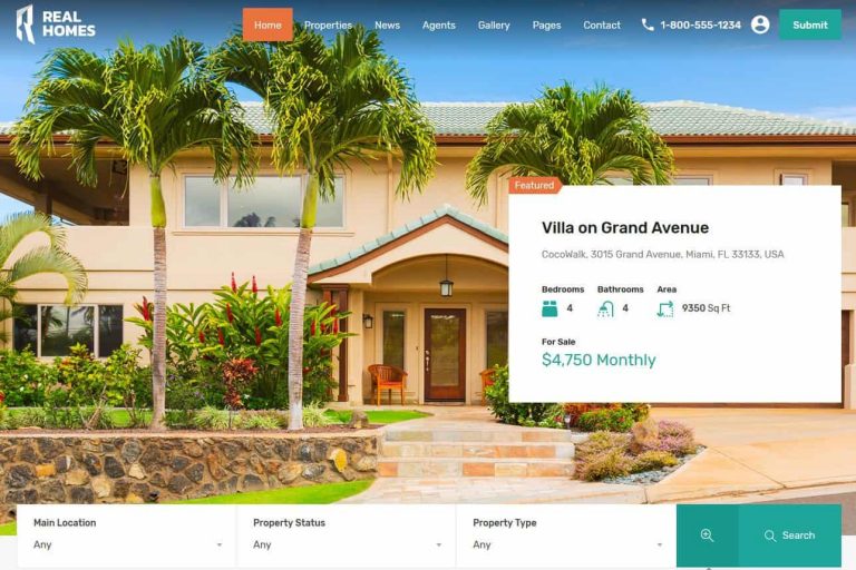 Real Homes - WordPress Real Estate Theme