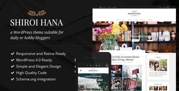 Shiroi Hana - An Elegant Blogging Theme