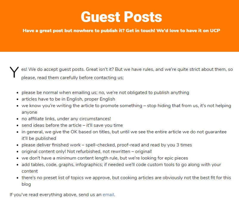Guest Post Guidelines example