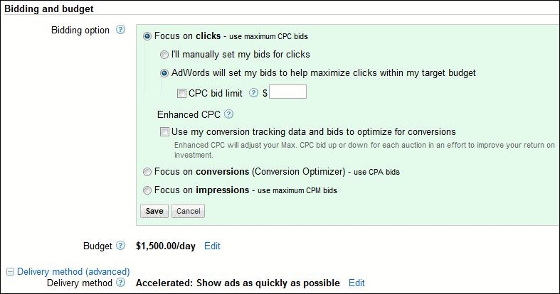 Try bid adjustments