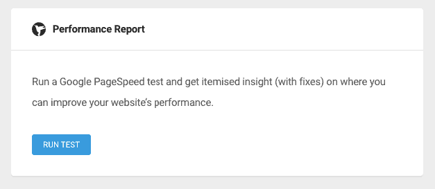 Performance report