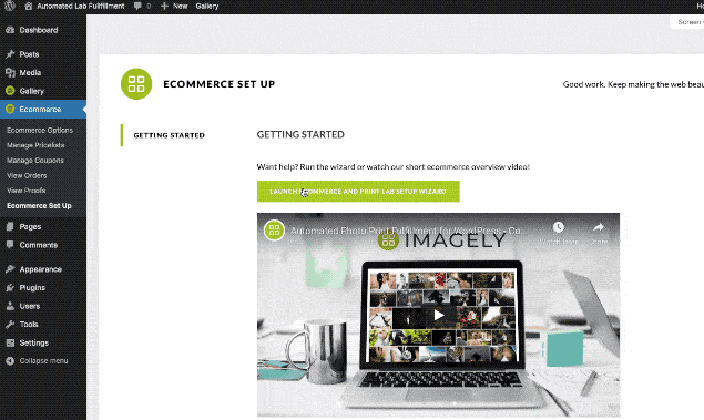 Set up E Commerce