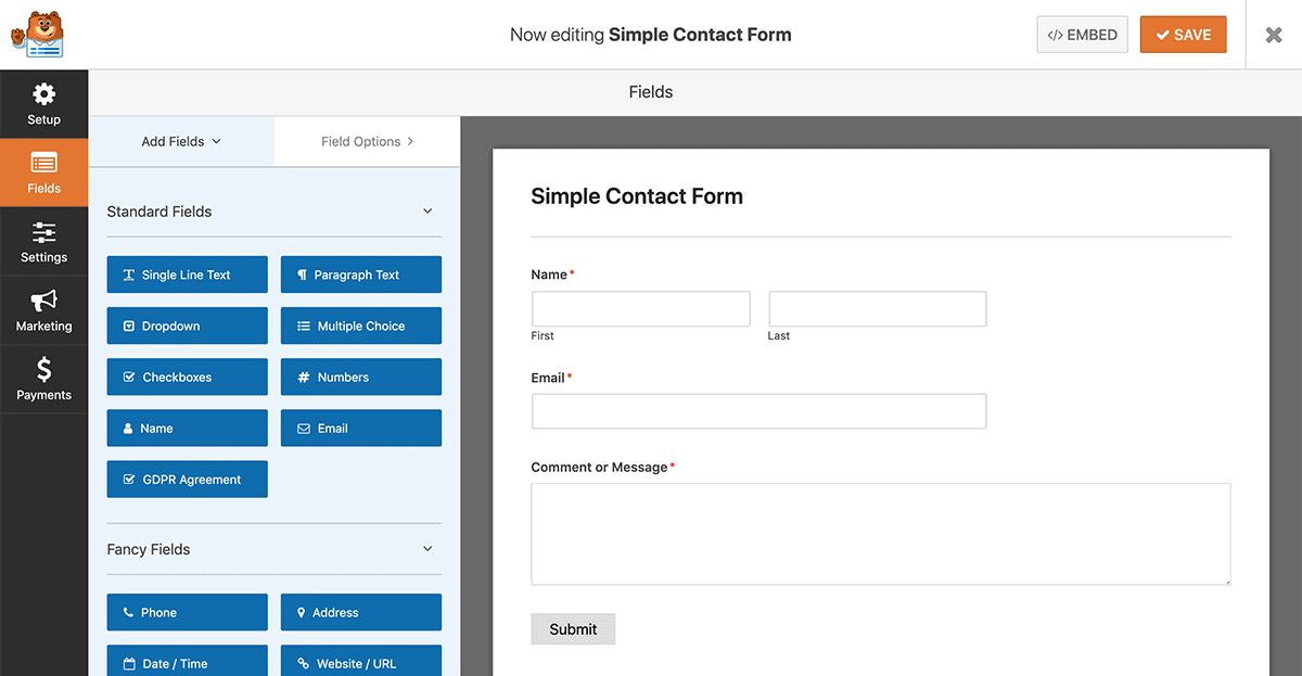 WP forms