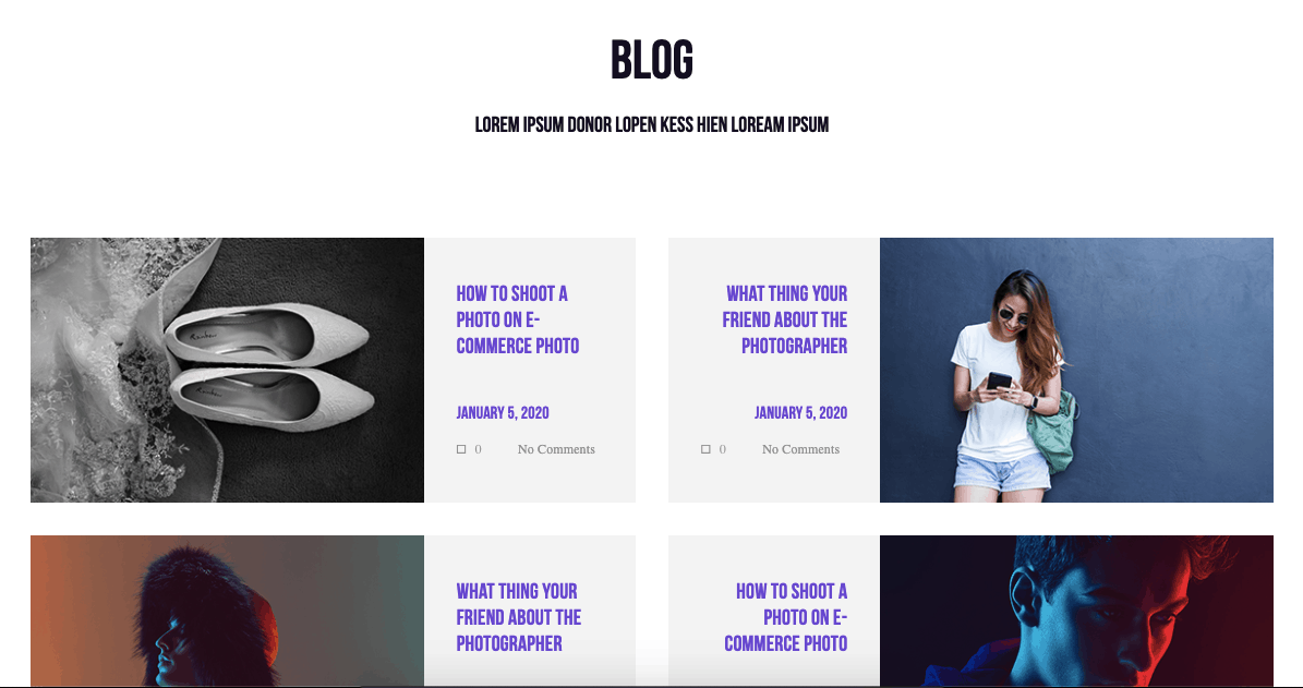 Blog section