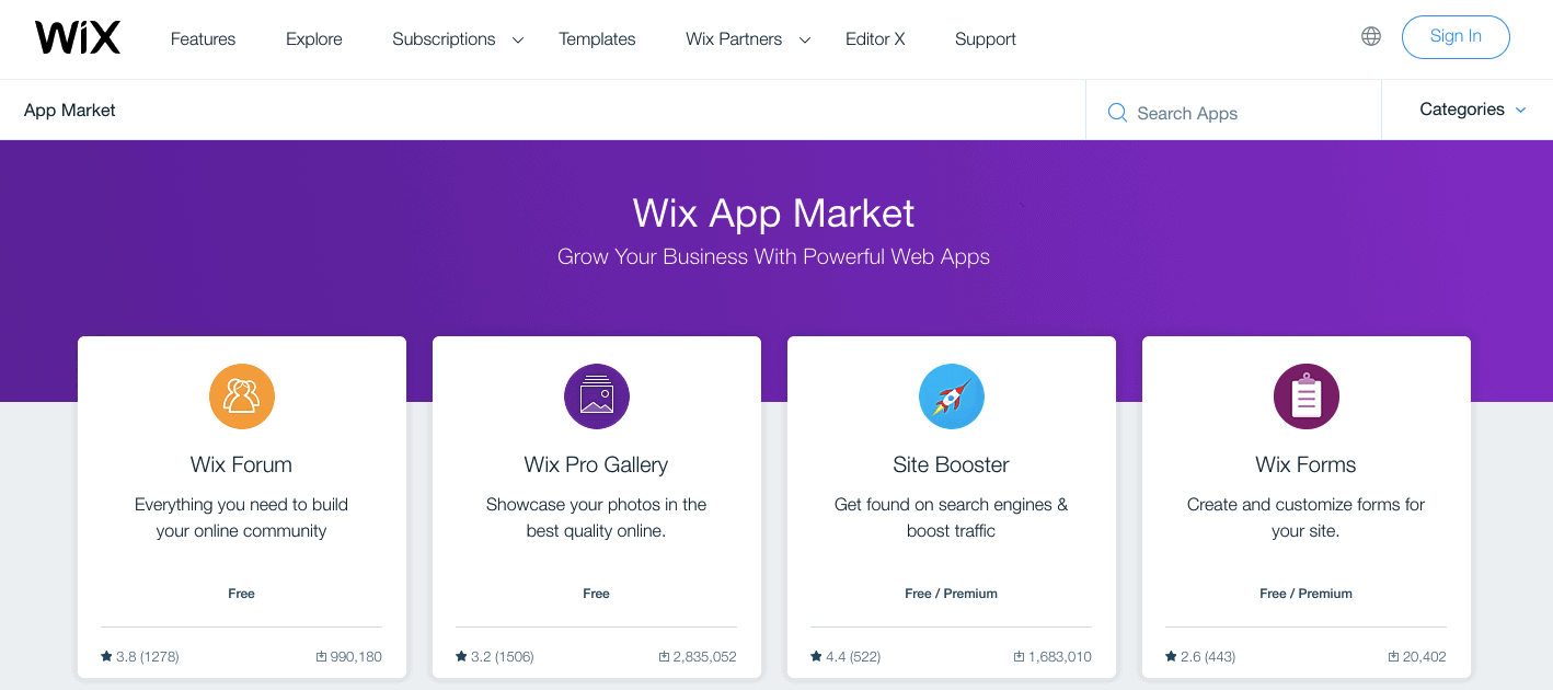 Wix App Market