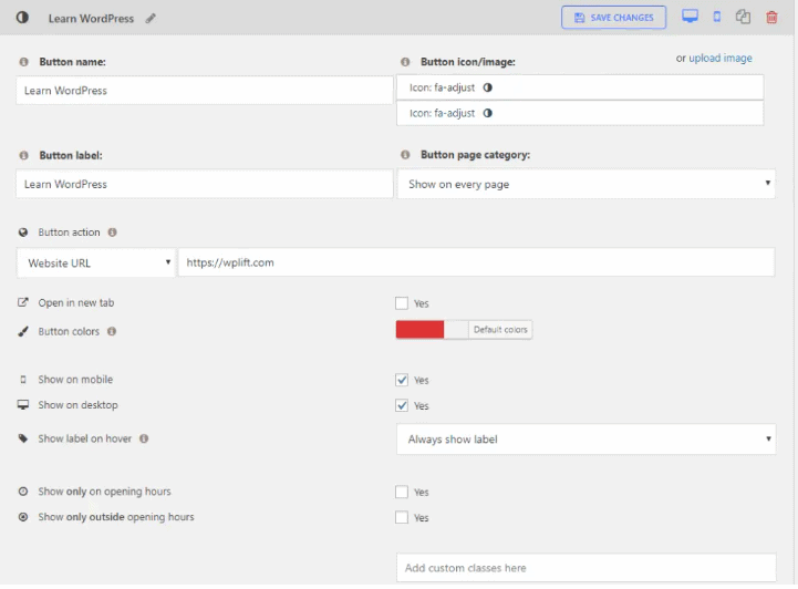 Add button page