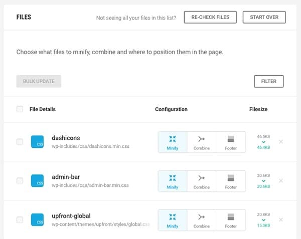 Hummingbird file minify feature