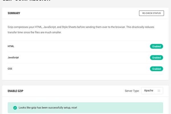 Hummingbird GZIP compression