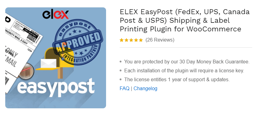 ELEX EasyPost Shipping & Label Printing Plugin for WooCommerce