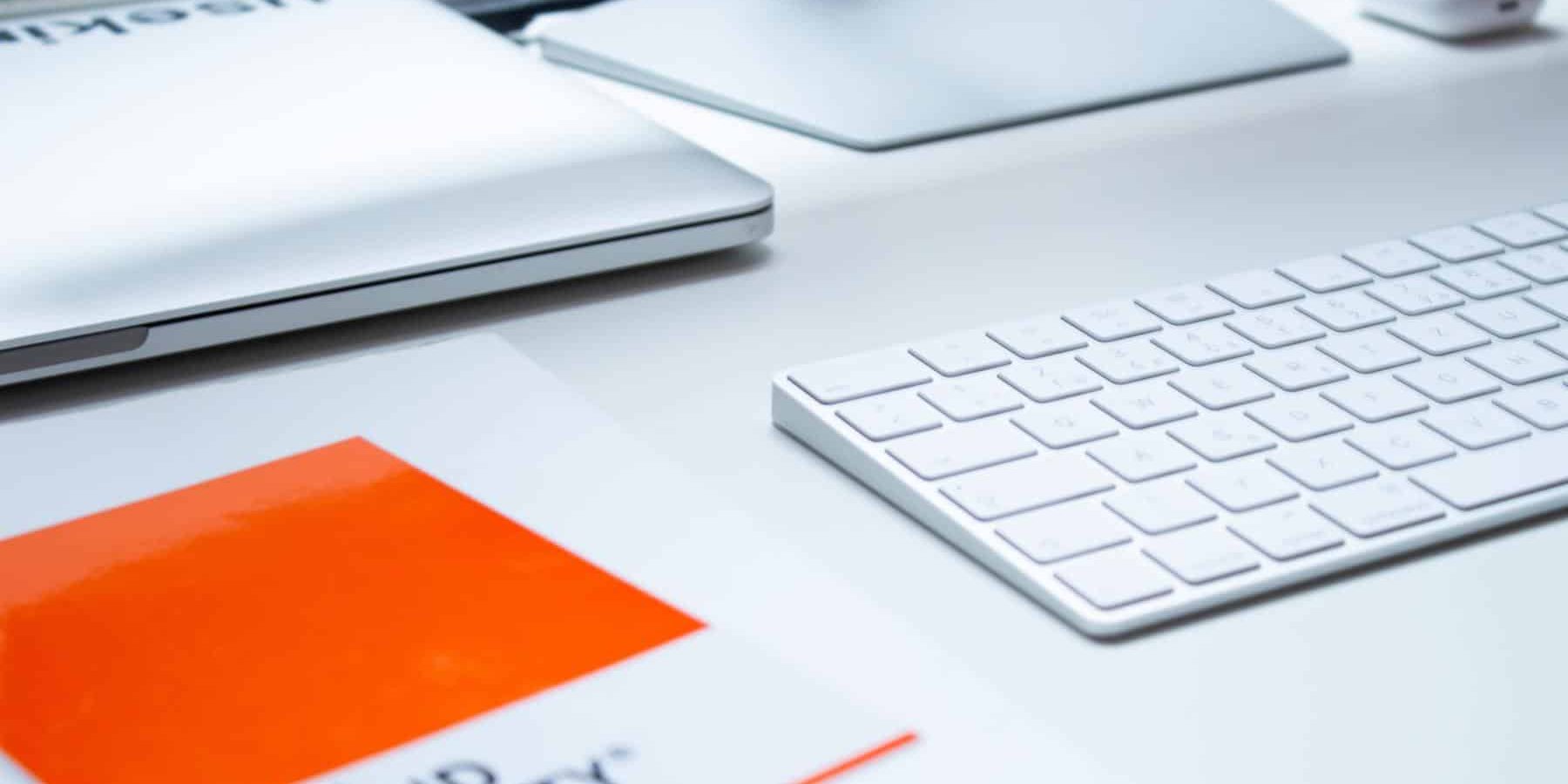 Brand identity book on table Brand identity book on table