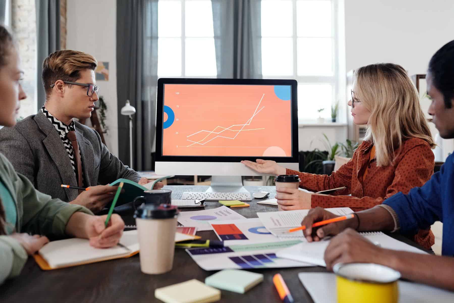 Small team having a meeting