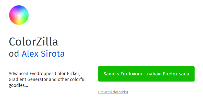 ColorZilla extension