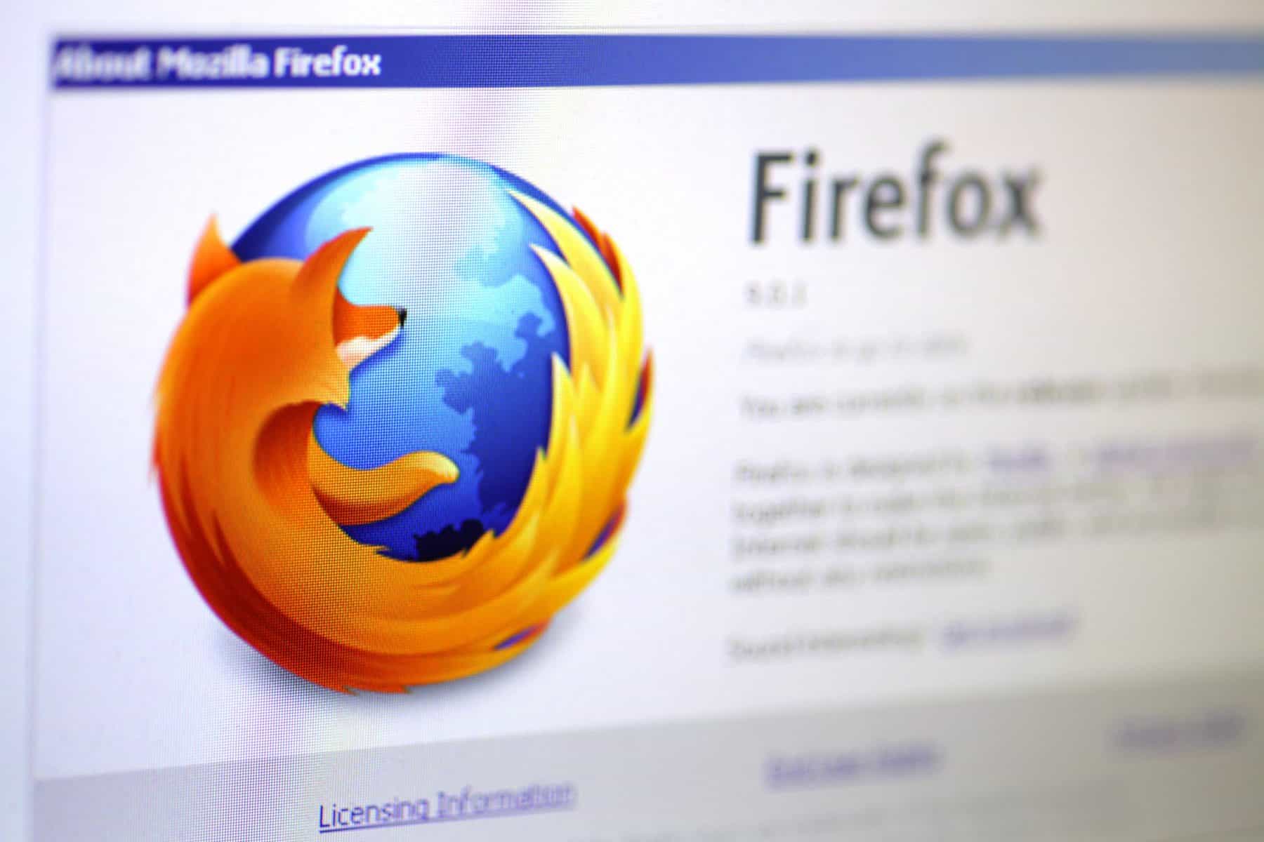 Mozilla Firefox about page