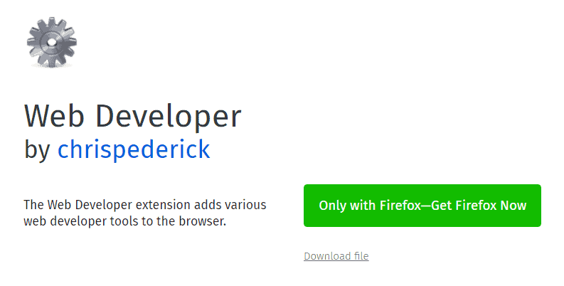 Web Developer extension