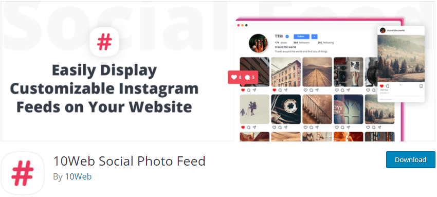 10Web Social Photo Feed