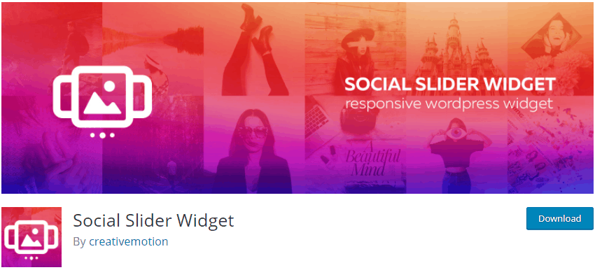 Social Slider Widget