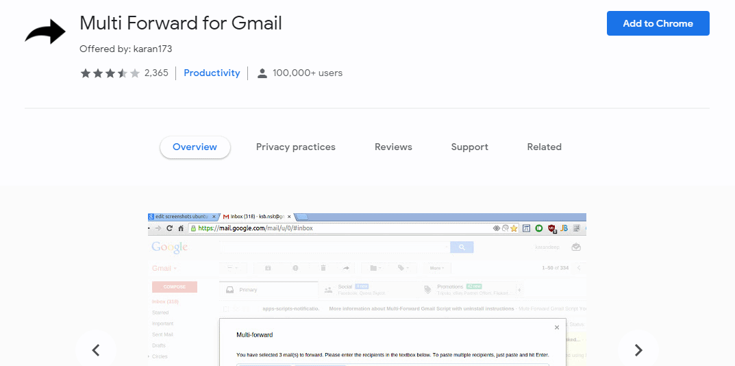 Multi Forward for Gmail