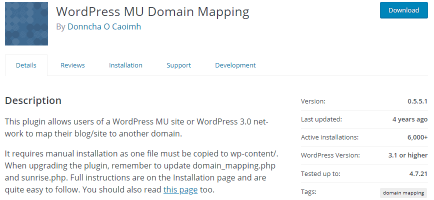 WordPress MU Domain Mapping