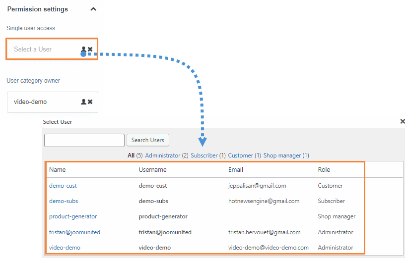 WP File Download single user access