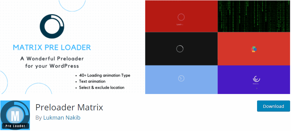 Preloader Matrix