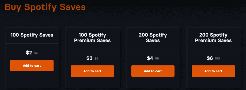 Buy Spotify saves