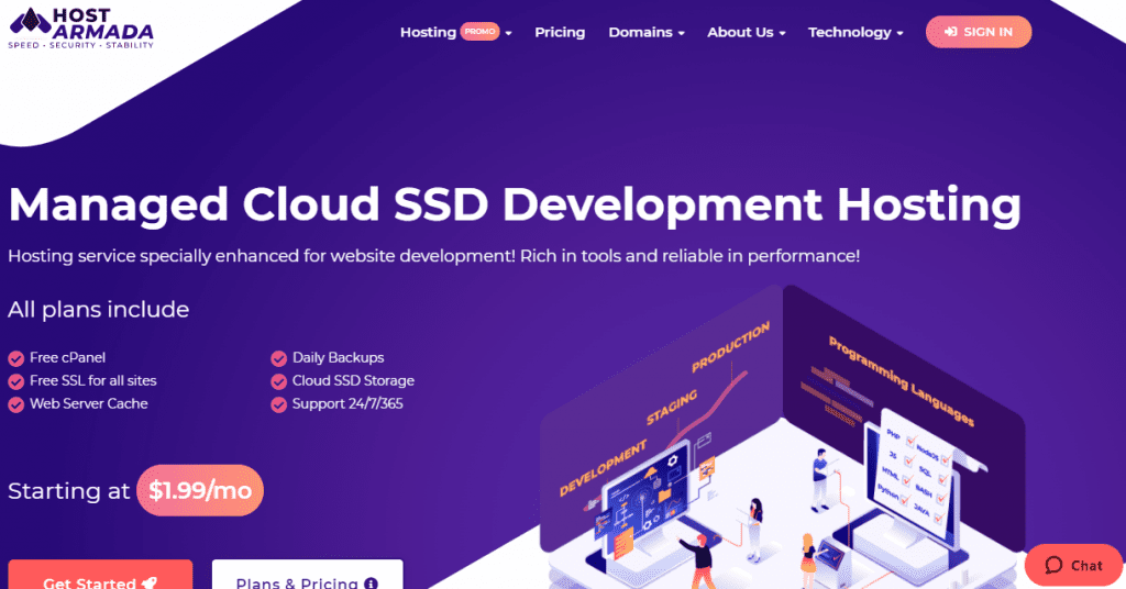 HostArmada development hosting