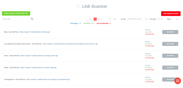 Link scanner