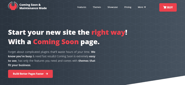 Coming Soon Maintenance Mode landing page