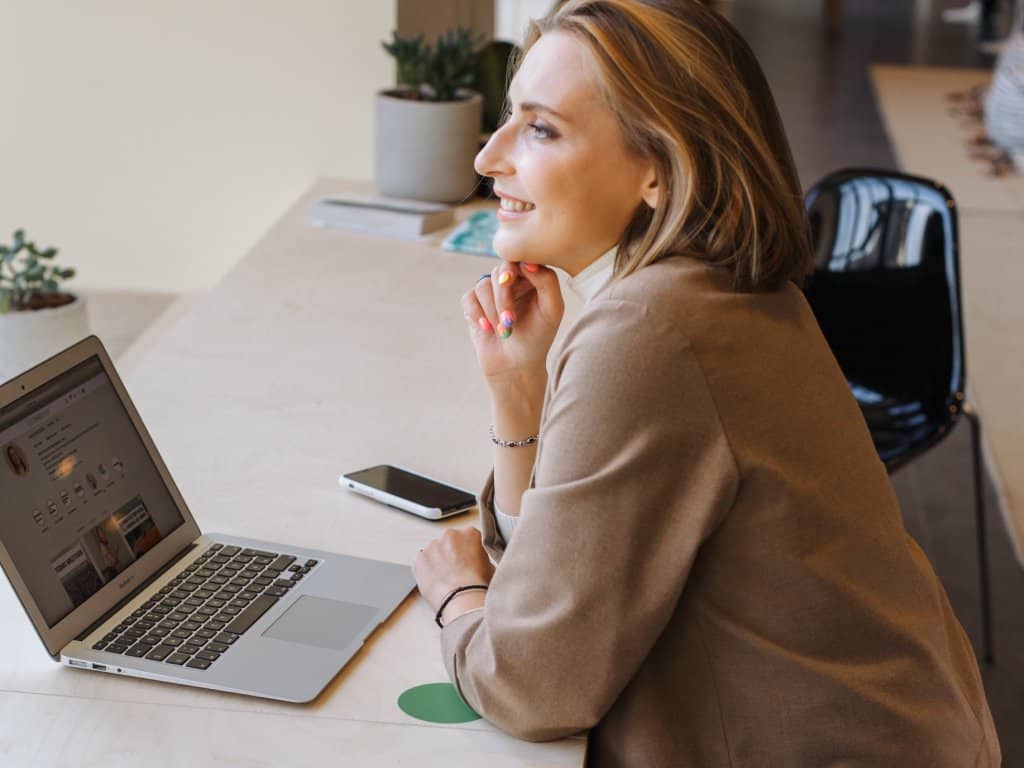 Woman with laptop