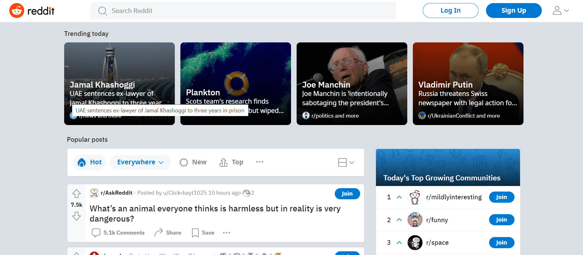 Reddit Screen