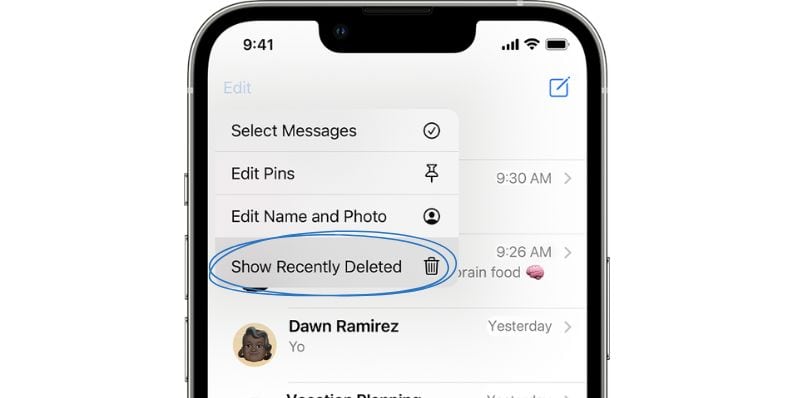 Check the Recently Deleted Folder (iOS 16+)