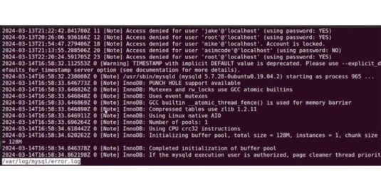 Checking MySQL Error Logs for Diagnostic Clues Checking MySQL Error Logs for Diagnostic Clues