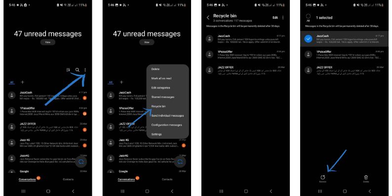 Recover Deleted Text Messages on Samsung Devices (Messages Trash)