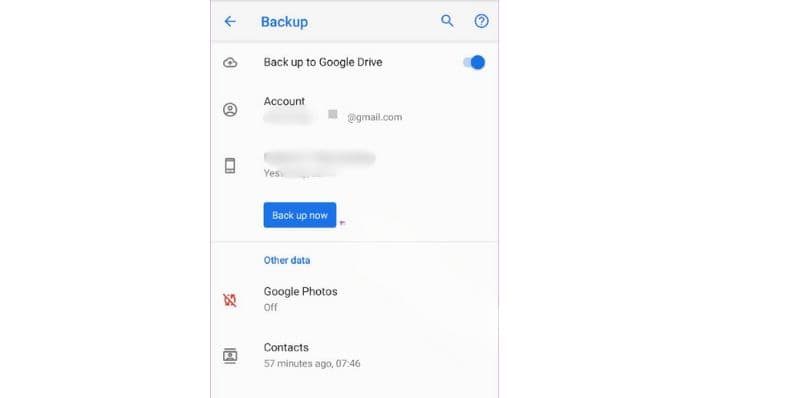 Restore from Google Drive Backup