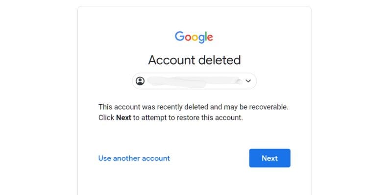 Getting Back a Deleted or Unused Google Account