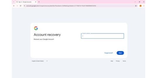 Start at Google’s Own Account Recovery Page