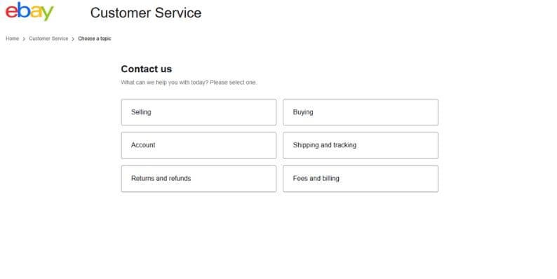 The Quickest Way: eBay Help & Contact Page