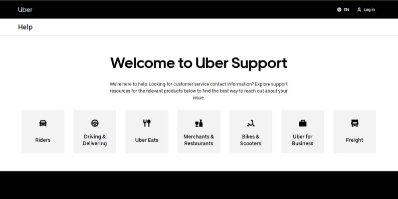 Use Uber's Help Website for Common Questions