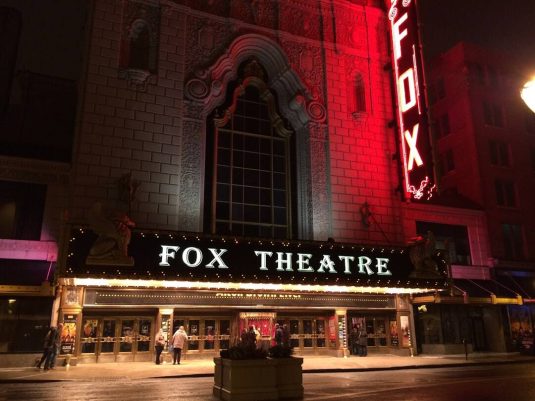 Fox Theatre at nighttime crackle movies, streaming, cult classics