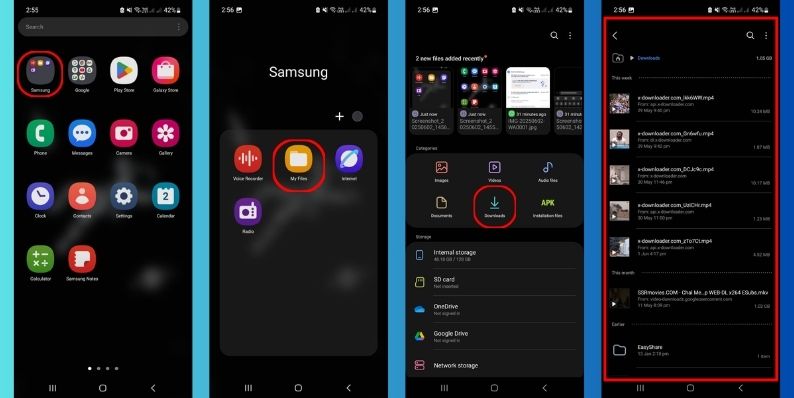 Use File Manager to View Downloads on Android phones