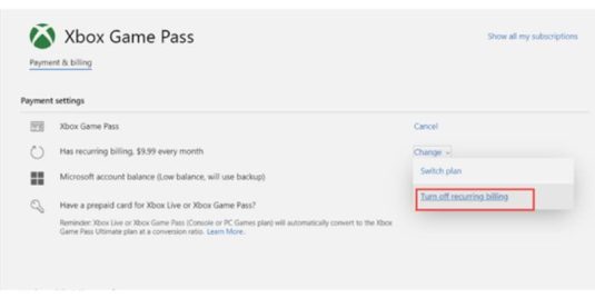 Cancel Game Pass on Windows PC Cancel Game Pass on Windows PC