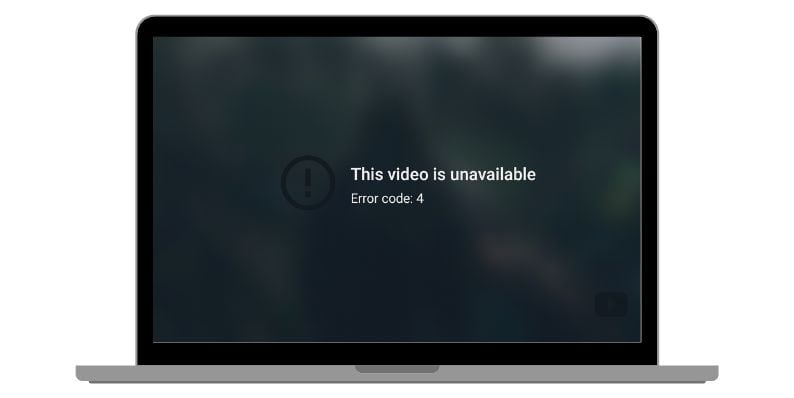 Common Causes of Error Code 4 on YouTube