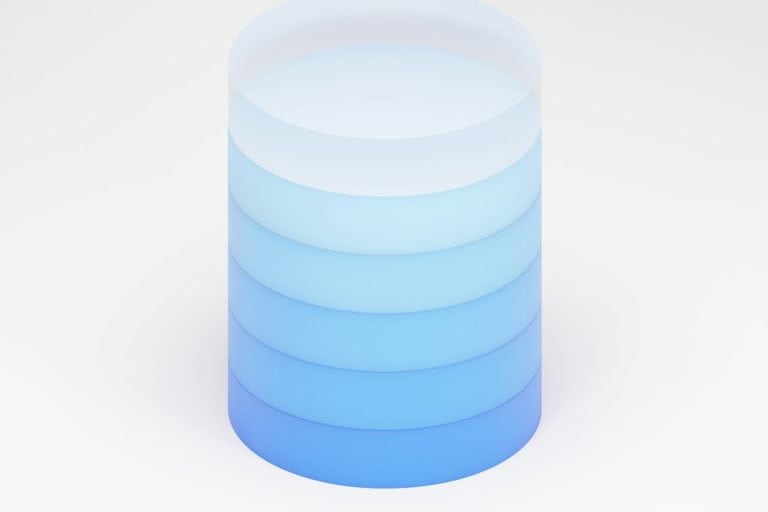 a stack of stacked blue and white plates macos disk utility, partition list, apfs container