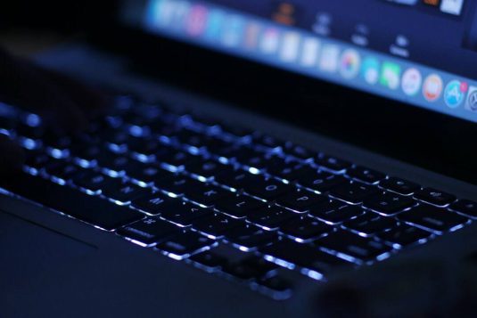 MacBook Pro security dashboard, data analytics, threat detection