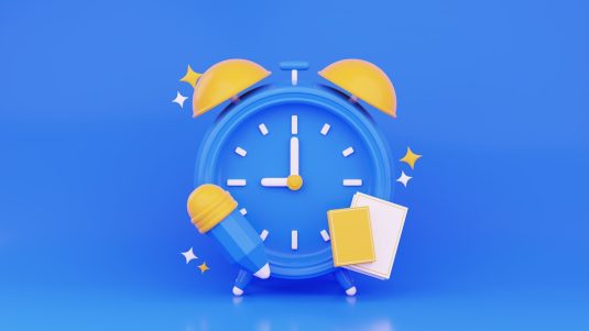 A blue alarm clock with a yellow face iphone alarm screen motivation morning