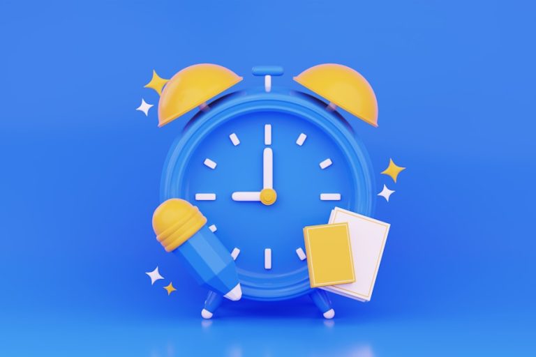 A blue alarm clock with a yellow face iphone alarm screen motivation morning
