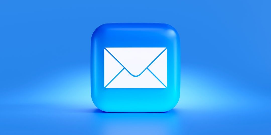 a blue button with a white envelope on it gmail storage chart, inbox tips, manage emails