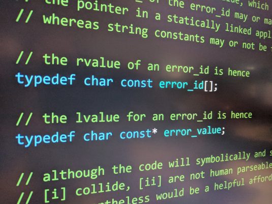a close up of a computer screen with code on it developer coding error terminal