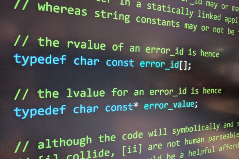a close up of a computer screen with code on it developer coding error terminal
